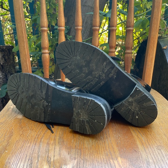 ALLSAINTS Black Leather Combat Boots - Picture 3 of 7